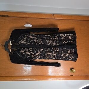 Elegant Black Lace Dress Size Med.